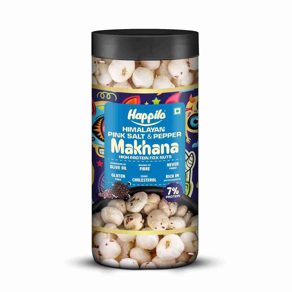 Premium Makhana Himalayan Pink Salt & Pepper Jar (Happilo, Bengaluru)