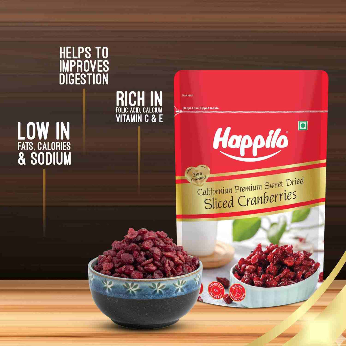 Happilo Premium Californian Dried and Sweet Sliced Cranberries (Happilo, Bengaluru)