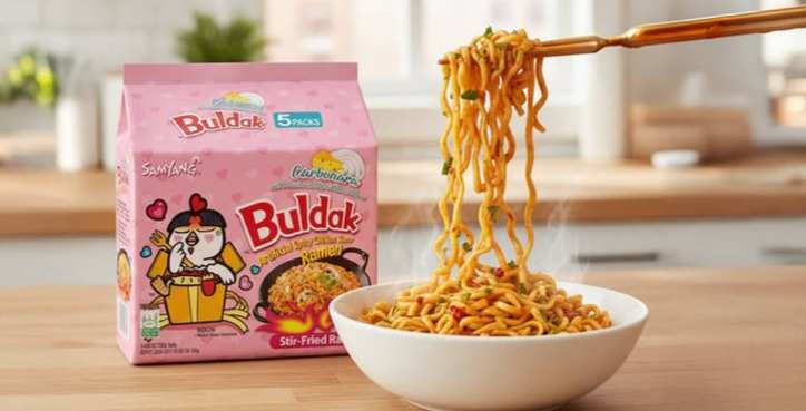 Buldak Cream Carbonara Hot Chicken Flavor Ramen (Samyang, South Korea)