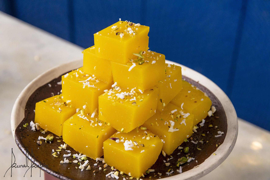 Pineapple Barfi (Bharat Sweets, Delhi)