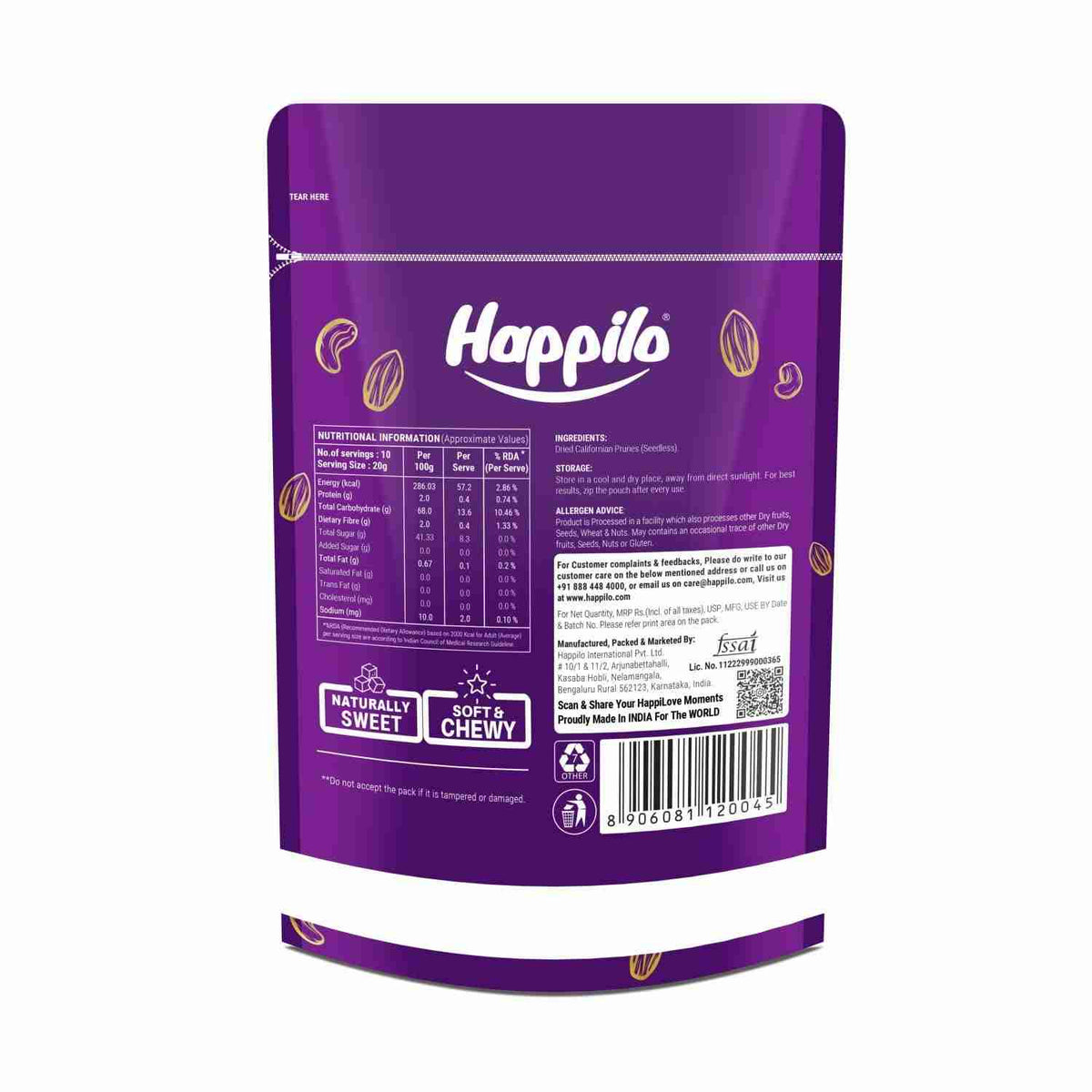 Premium Californian Pitted Prunes (Happilo, Bengaluru)