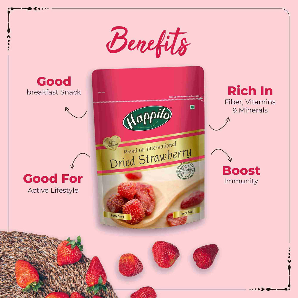 Premium International Dried Strawberry (Happilo, Bengaluru)